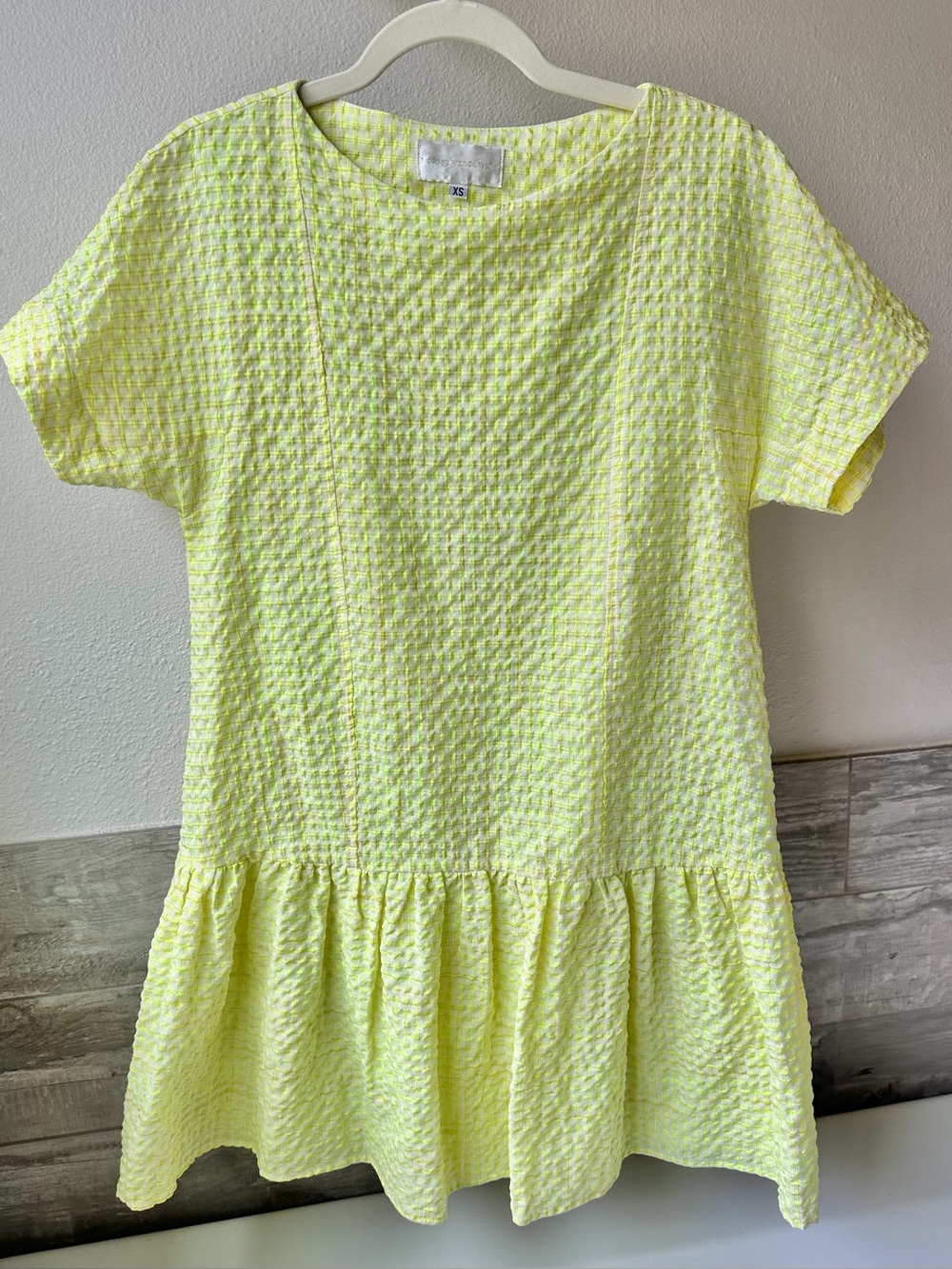 EUC Anthropologie Mariah Textured Mini Dress by Corey Lynn Calter Yellow XS